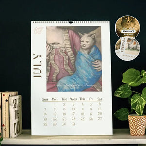 2024 vegghengende kalender, morsom kunstnyhet gave